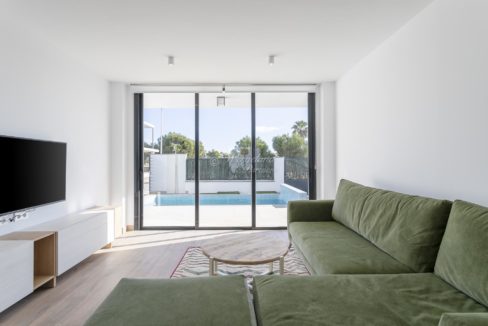 Stue grønn sofa