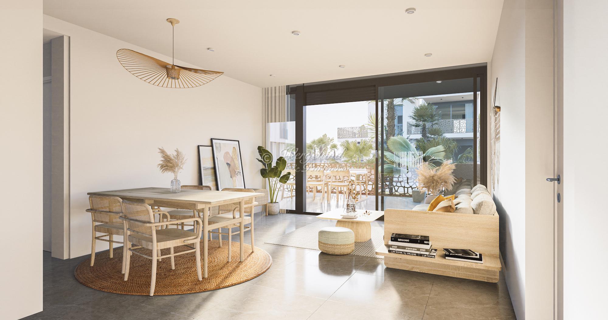 Sydvestvendt 2 Soveroms bakkeplan leilighet ved havet [TGBH]